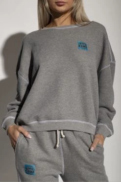 American Vintage Hoodies & Sweatvesten Patched Sweatshirt Gray -American Vintage Verkoop 082b6aed3dc570ccf93f939ba8265ced