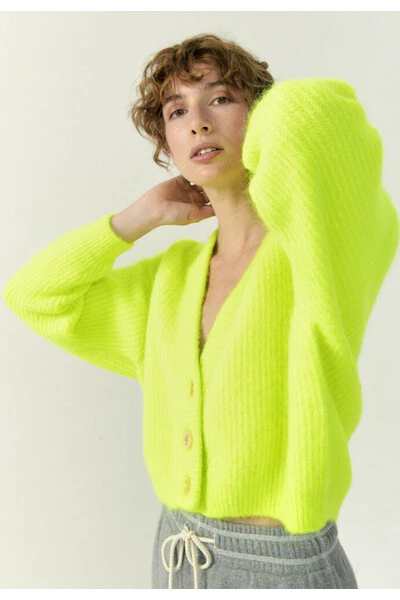 American Vintage Vesten Cardigans Yellow 4 American Vintage Vesten Cardigans Yellow - Afbeelding 2