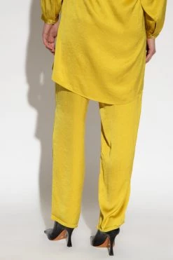 American Vintage Pantalons Trousers With Pockets Yellow -American Vintage Verkoop 1f4ba53b2d9ac599a62810cc417a304d