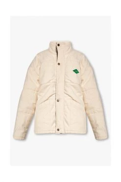 American Vintage Bomber Jackets Jacket With Logo Patch Beige -American Vintage Verkoop 239b6cd1555885b202b4d19fbd398902