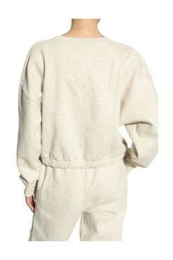 American Vintage Hoodies & Sweatvesten Cotton Sweatshirt White -American Vintage Verkoop 2713384bf6b41b16eef1749e87d2ca08