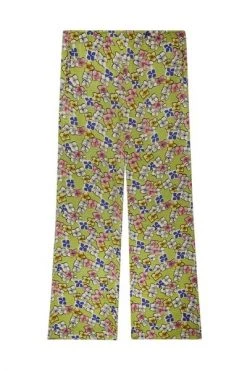 American Vintage Wijde Broeken Wide Trousers Green