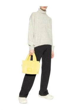 American Vintage Coltruien Loose-fitting Turtleneck Sweater Beige -American Vintage Verkoop 30ddb6401568e7e586d96d3fe0dfbd1d