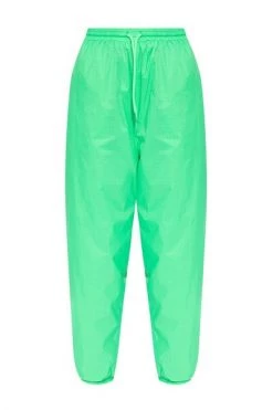 American Vintage Sweatpants Checked Trousers Green