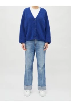 American Vintage Vesten Oversized-Strickjacke Blue -American Vintage Verkoop 825cdcbd09d7e2a7f6fe7437d56deadc