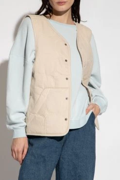 American Vintage Bodywarmers Quilted Vest Beige