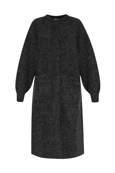 American Vintage Truien & Vesten Loose-fitting Cardigan Gray 4 American Vintage Truien & Vesten Loose-fitting Cardigan Gray - Afbeelding 2