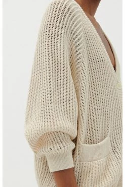 American Vintage Vesten Cardigan Beige -American Vintage Verkoop bd72ec79053d55f307b1f94476d9ebba