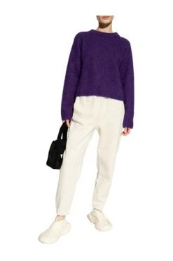 American Vintage Sweaters Loose-fitting Sweater Purple -American Vintage Verkoop cb5831cda6a198f52fc7806a45800d36